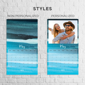 Personalized Blue Sea 2024 Wall Calendar