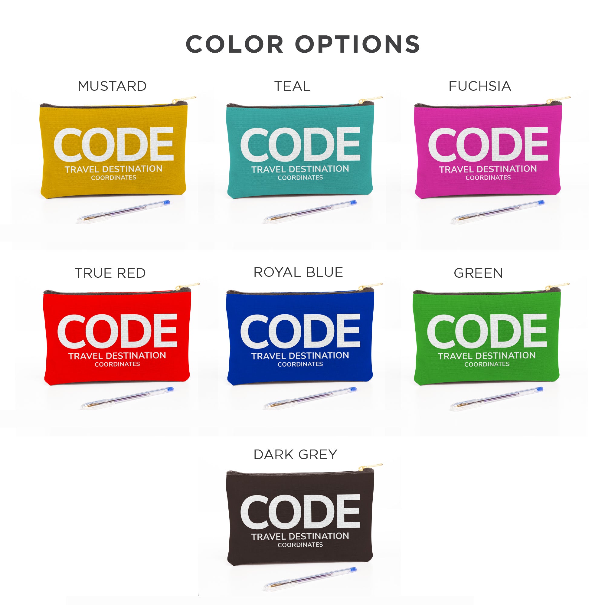 Personalized Airport Code Travel Pouch