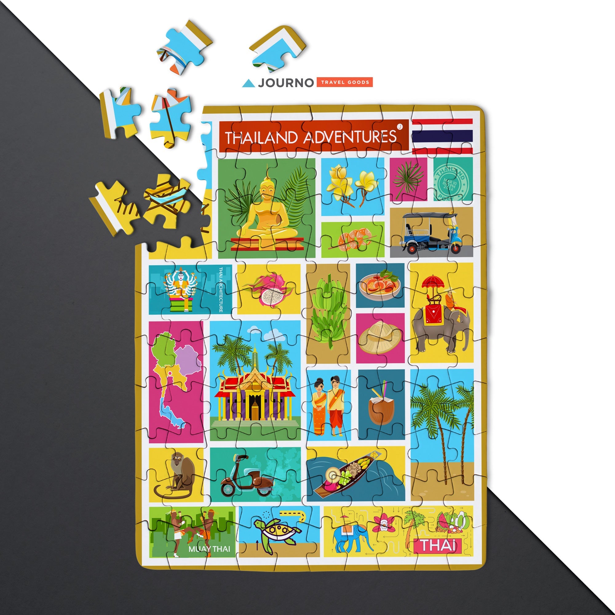 Thailand Puzzle - Vintage Travel Puzzle (Limited Quantity)