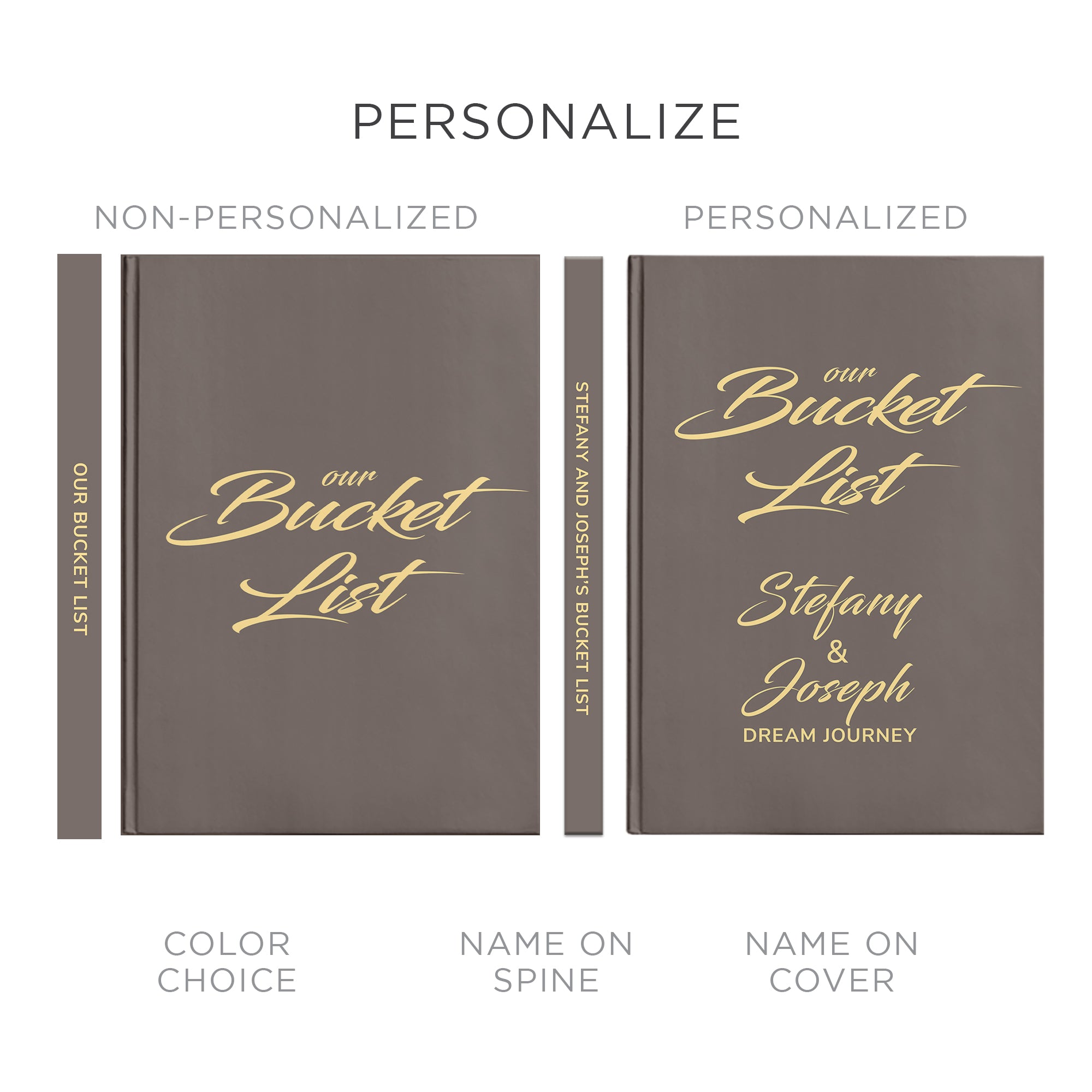 Personalized Bucket List Journal