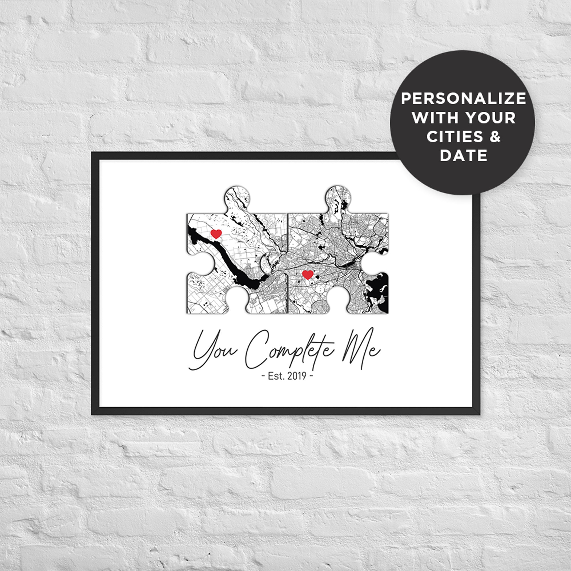 You Complete Me Personalized Puzzle Print