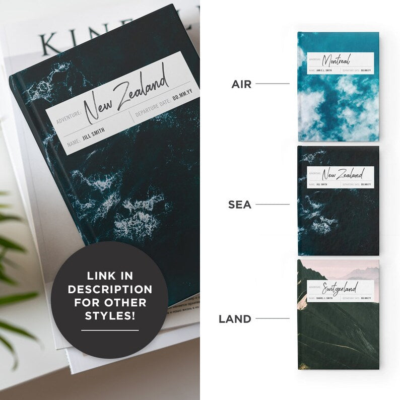 Air, Land Or Sea Travel Notebooks (Personalized!)