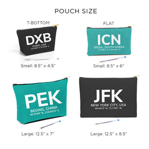 Personalized Airport Code Travel Pouch
