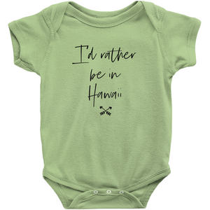 Funny Personalized Onesie - Unisex 'I'd Rather Be In' Baby Bodysuit