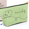 Personalized Heart Cosmetic Bag