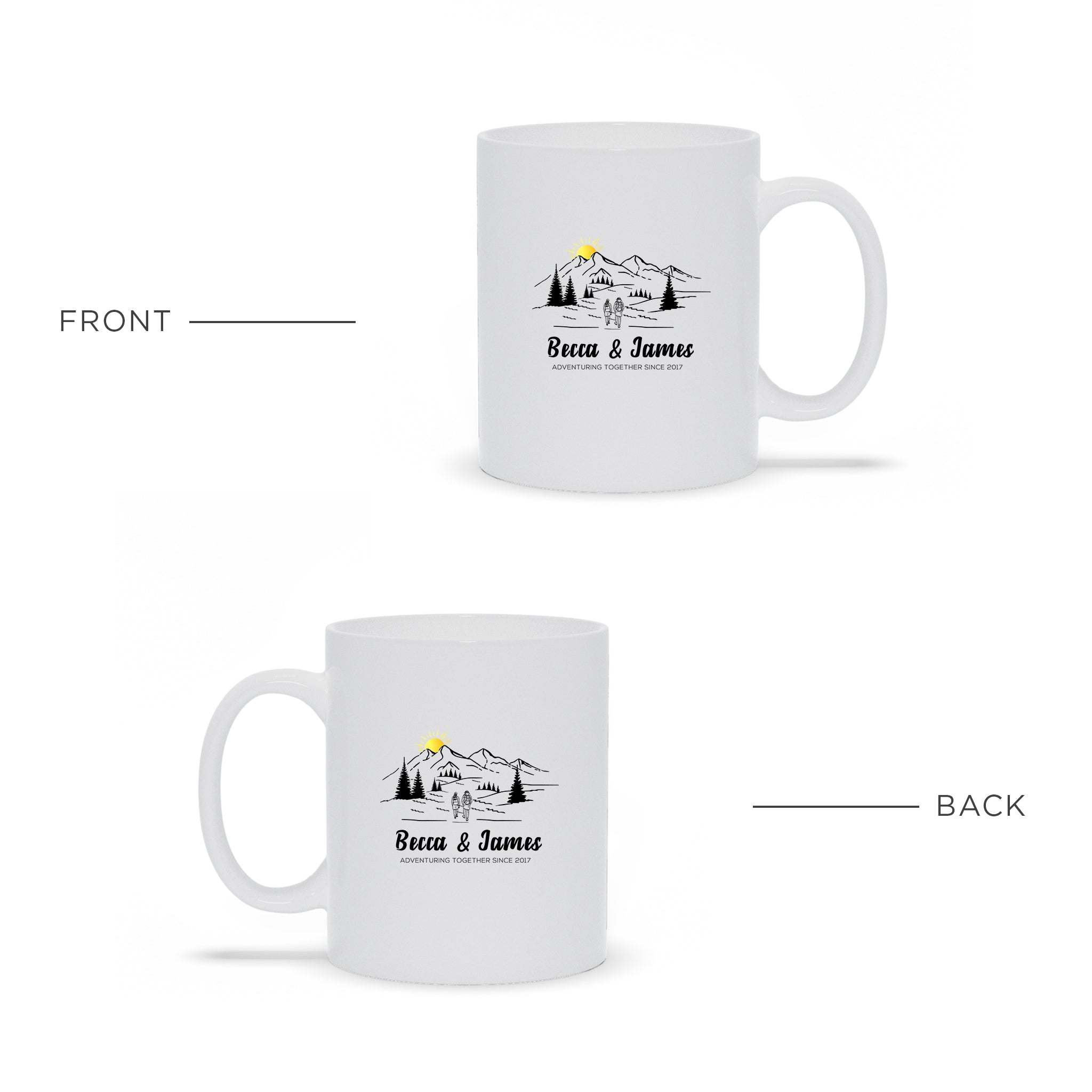 Custom Adventure Mug For Couples