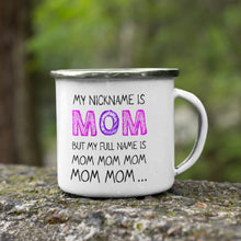 Mom Mom Mom Enamel Mug