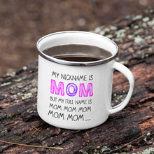 Mom Mom Mom Enamel Mug