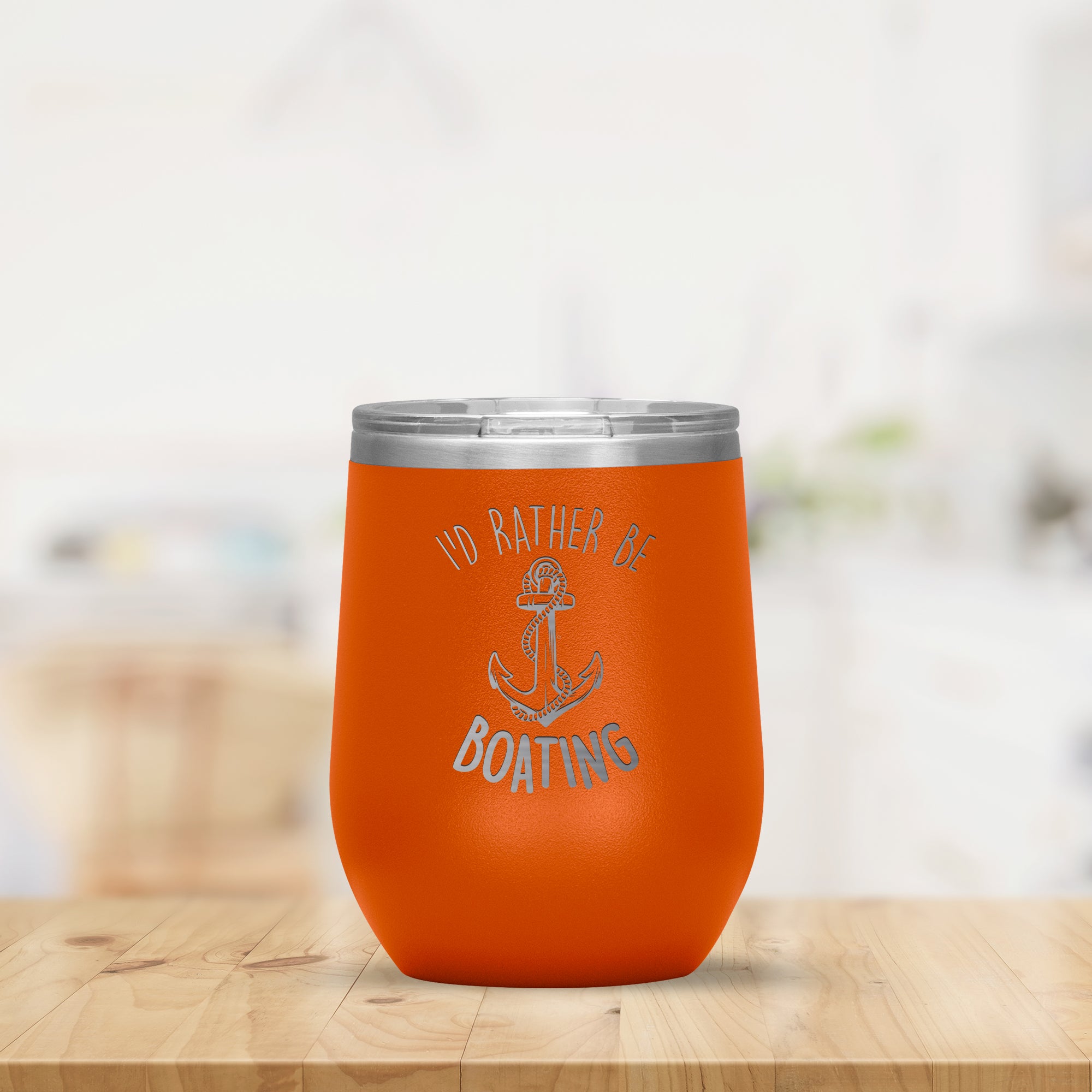 I'd Rather Be Boating Stainless Steel Tumbler