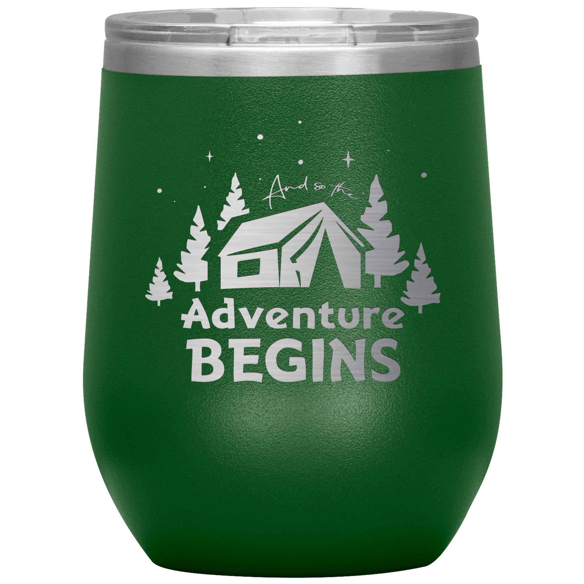 Adventure Begins 12oz Engraved Tumbler