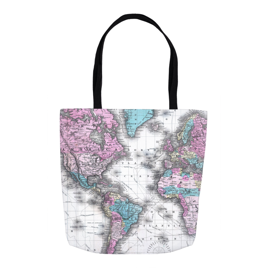 Maps Of The World Tote Bag - Cool, Unique Beach & Shopping Tote.