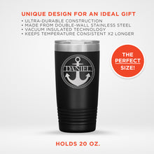 Personalized Anchor & Rope Travel Tumbler