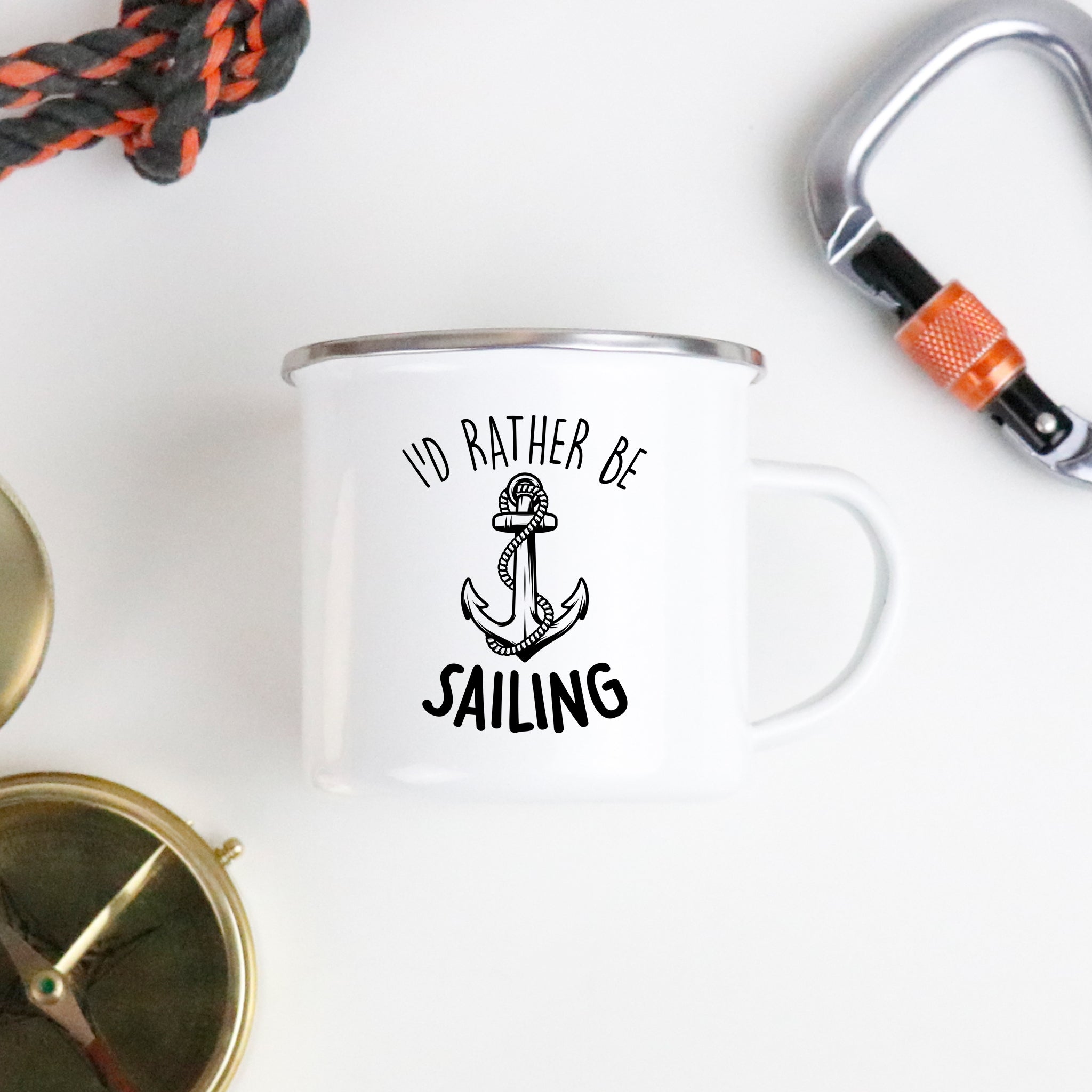 I'd Rather Be Sailing Enamel Camping Mug