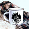 Travel Forest Compass Enamel Mug