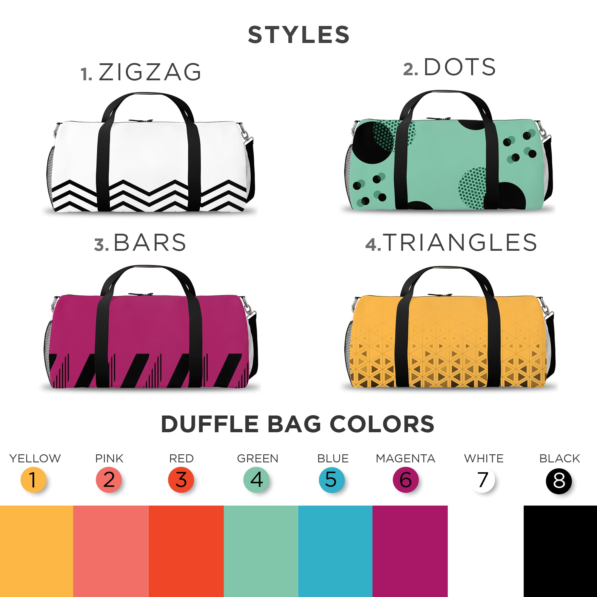 Sporty Duffle Weekender Bag