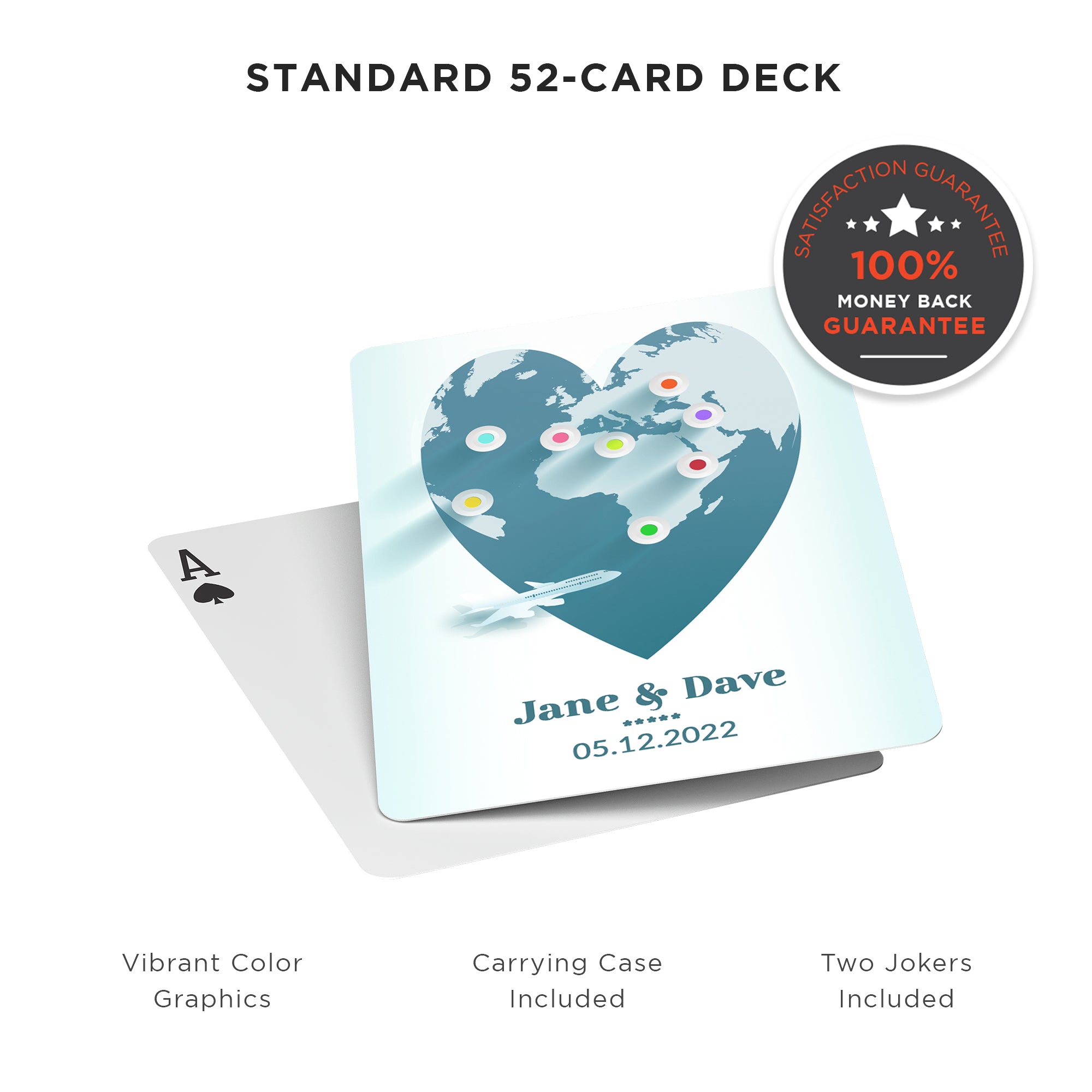 Personalized World Traveler Playing Cards