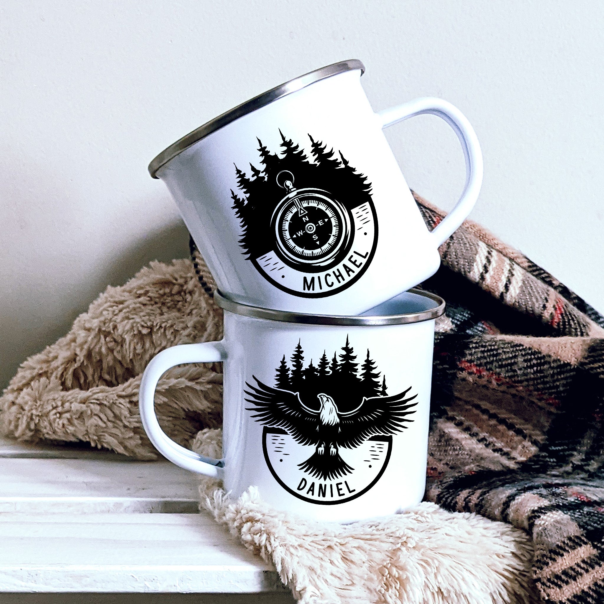 Personalized Forest Animals Enamel Mug