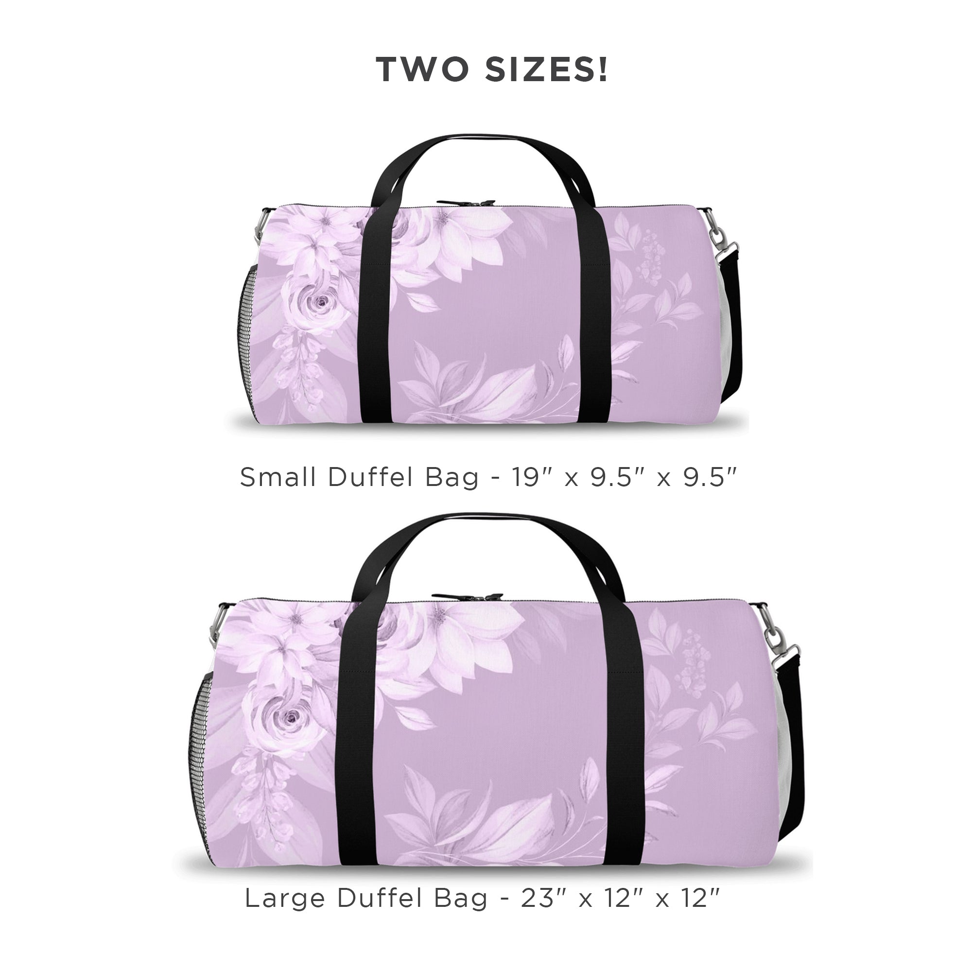 Personalized Floral Weekender Duffle Bag