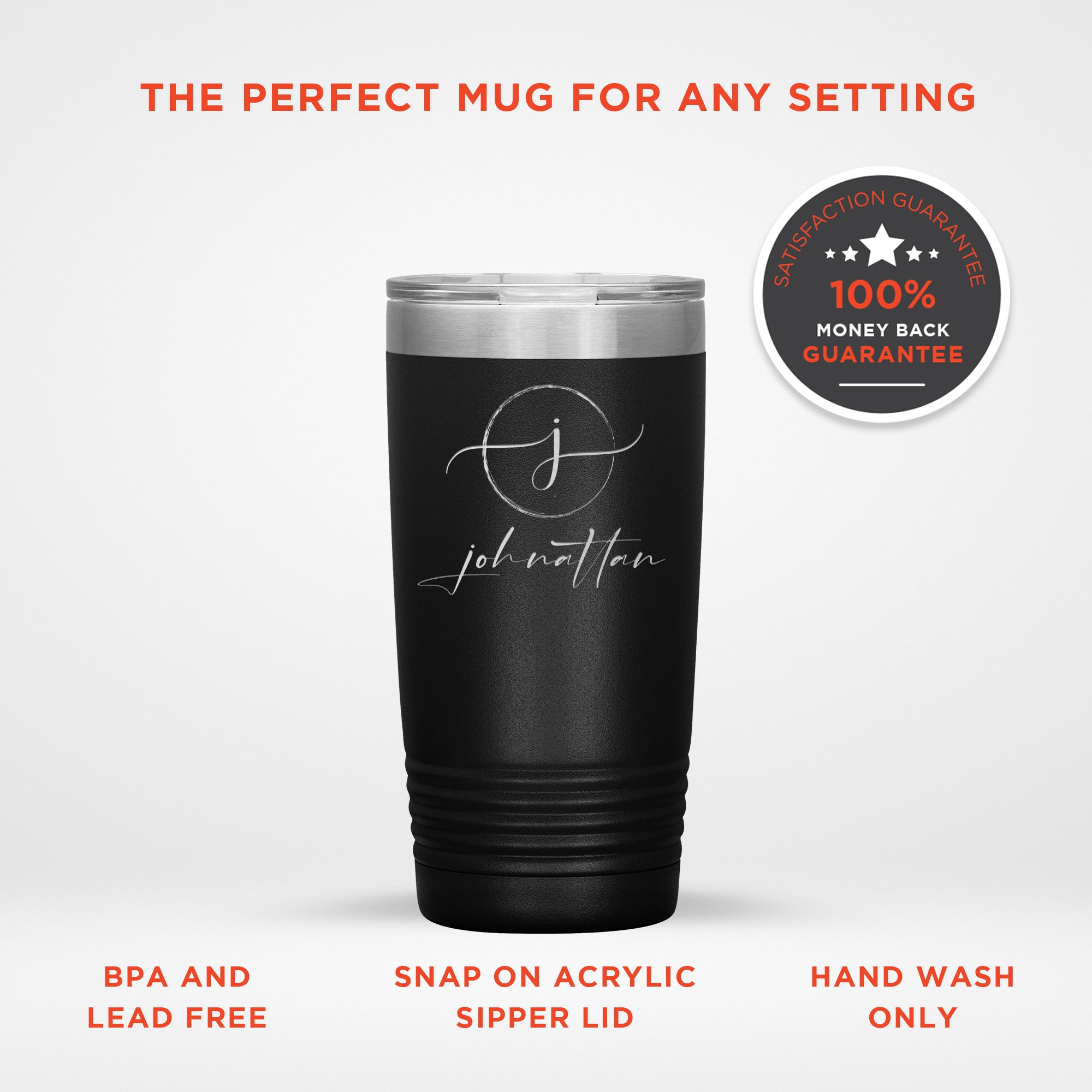 Personalized 20oz Travel Tumbler