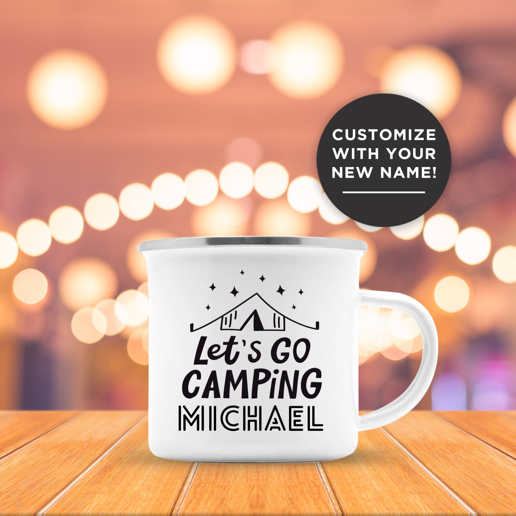 Let's Go Camping Personalized Mug