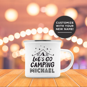 Let's Go Camping Personalized Mug