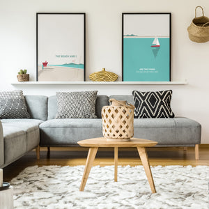 The Beach And I Framed Art Print Set of Two