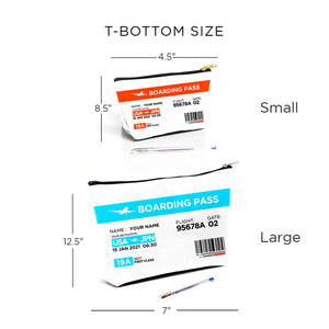 Boarding Pass Personalized Accessory Pouch