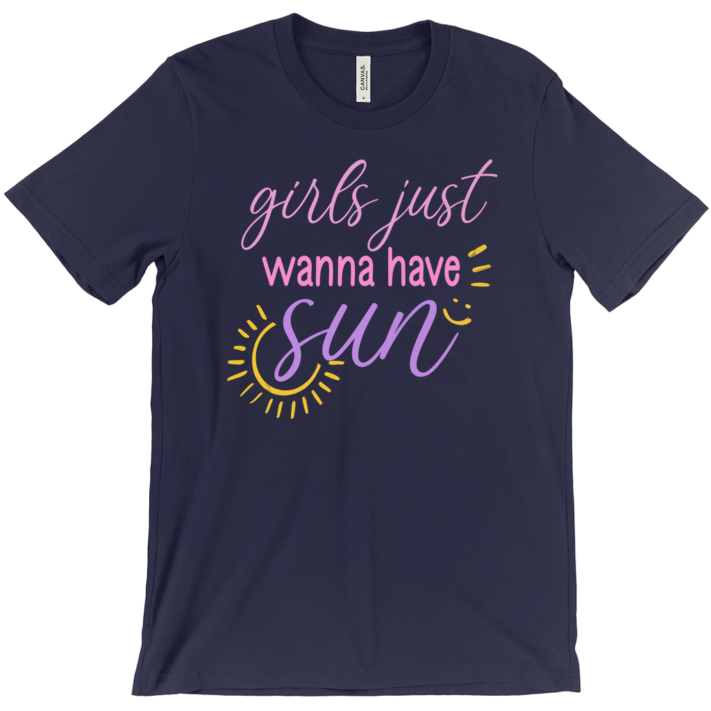 Girls Just Wanna Have Fun Shirt, Colorful Fun Girls Shirt