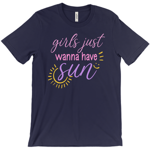 Girls Just Wanna Have Fun Shirt, Colorful Fun Girls Shirt