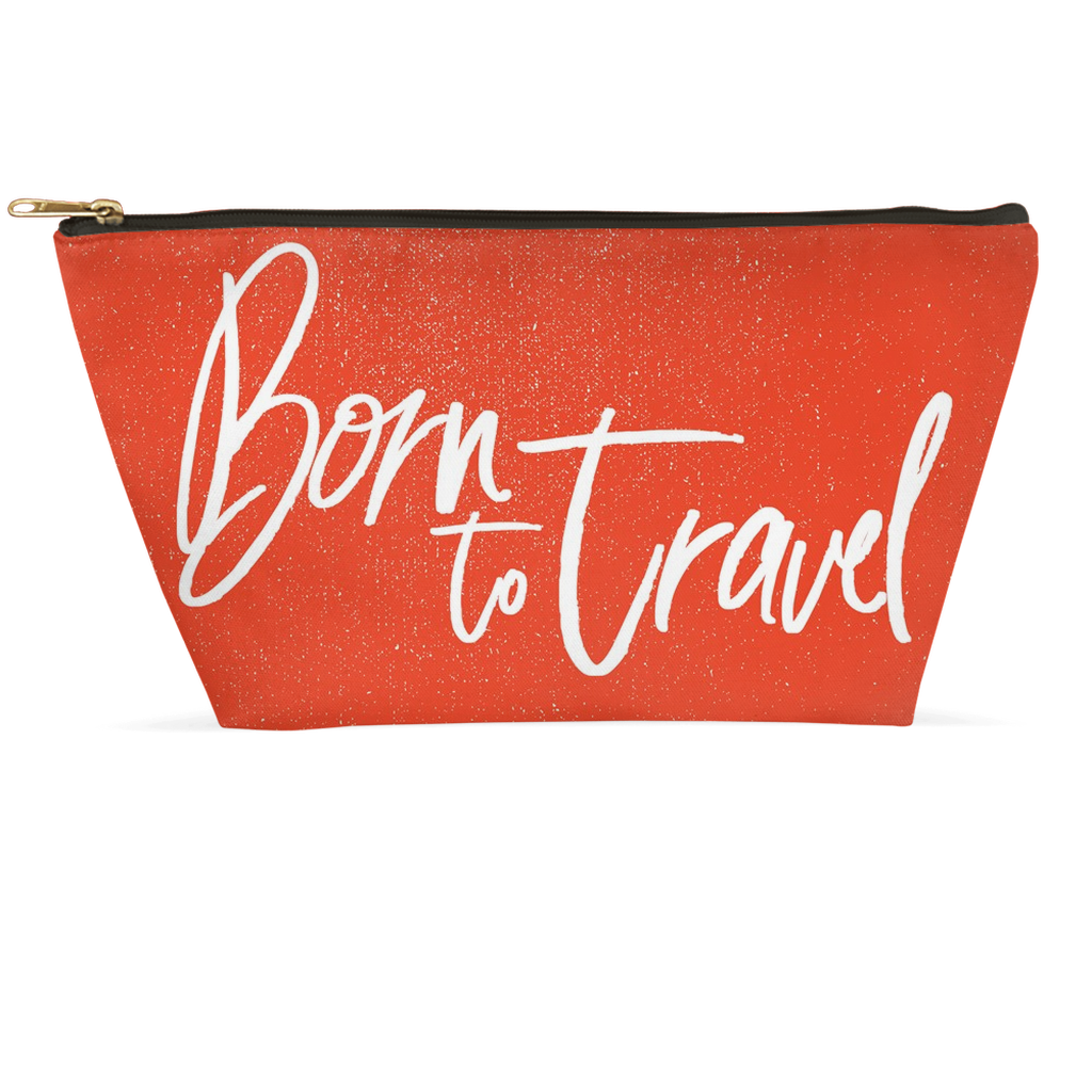 The Born To Travel Accessory Pouch - The Ideal Traveler's Cosmetic Carry & Dopp Kit