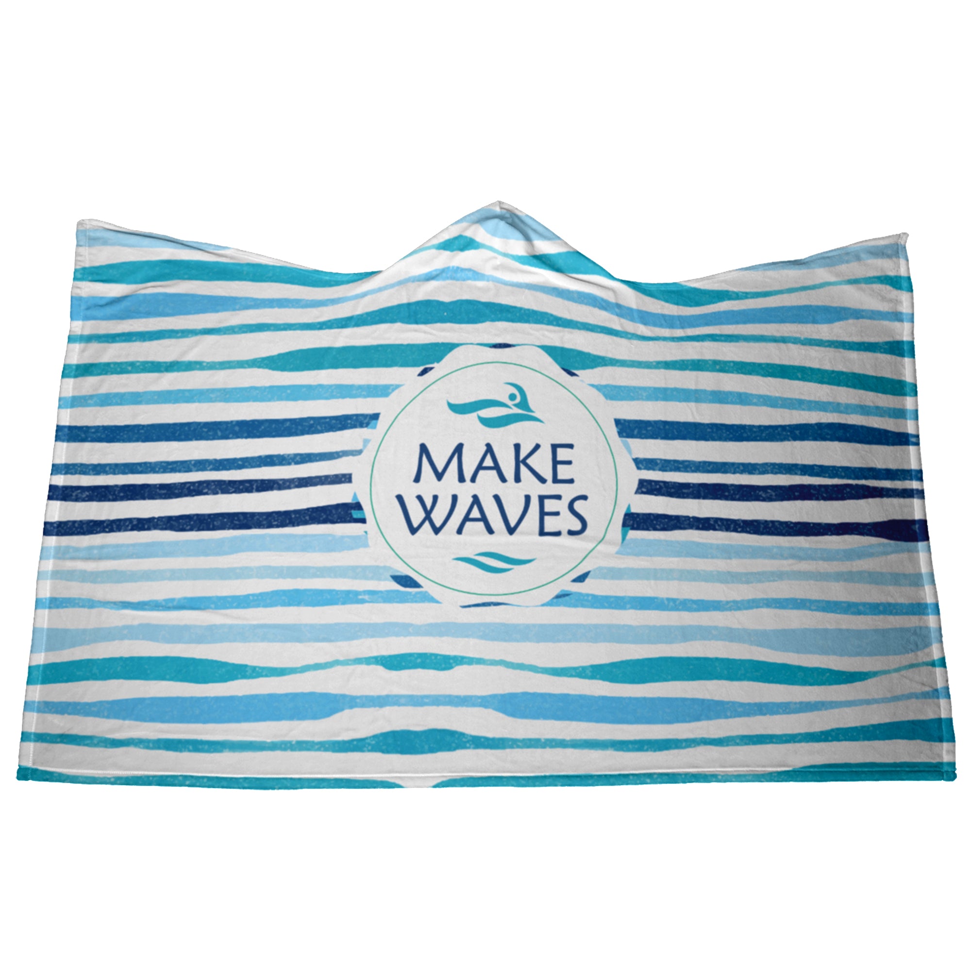 Make Waves Hooded Sherpa Travel Blanket