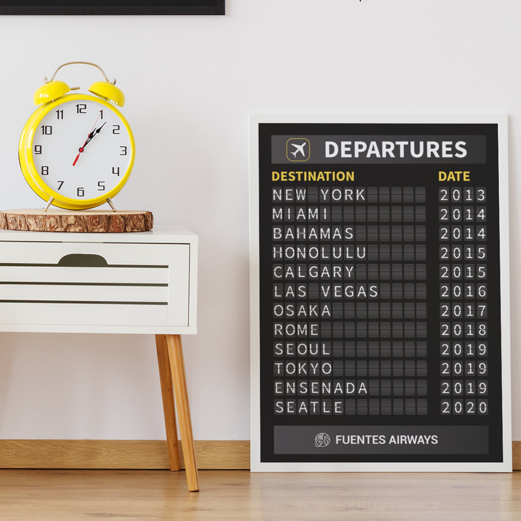 Custom Flight Board - Unique Travel Wall Decor