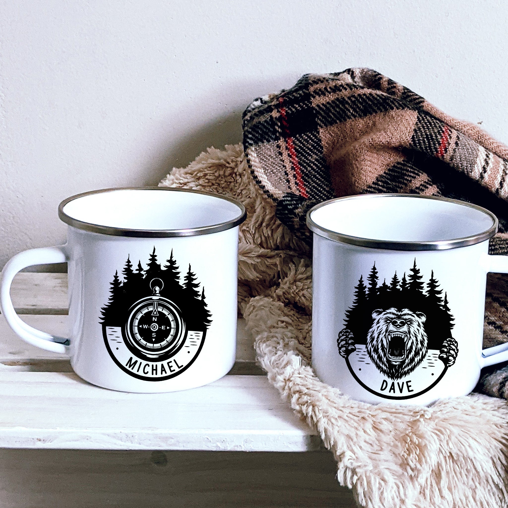 Personalized Forest Animals Enamel Mug