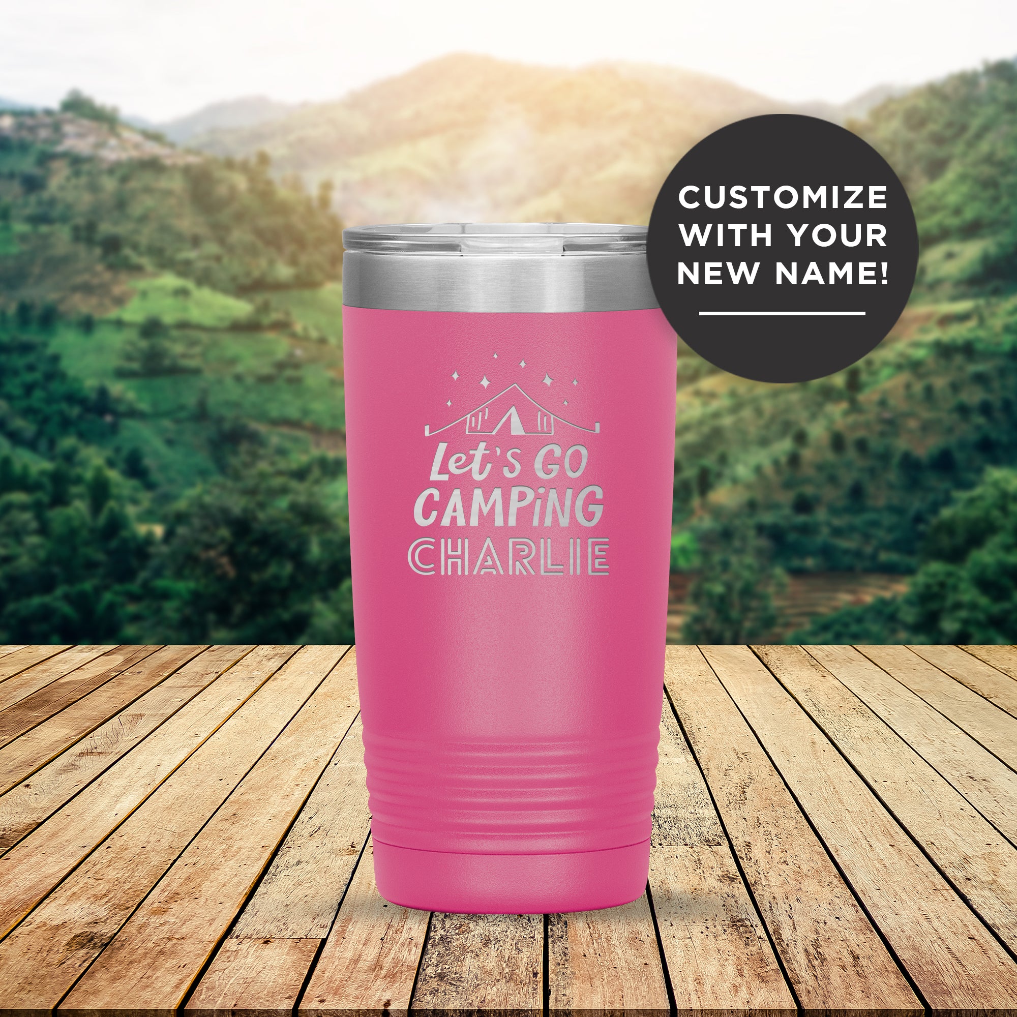 Let's Go Camping! Personalized Tumbler