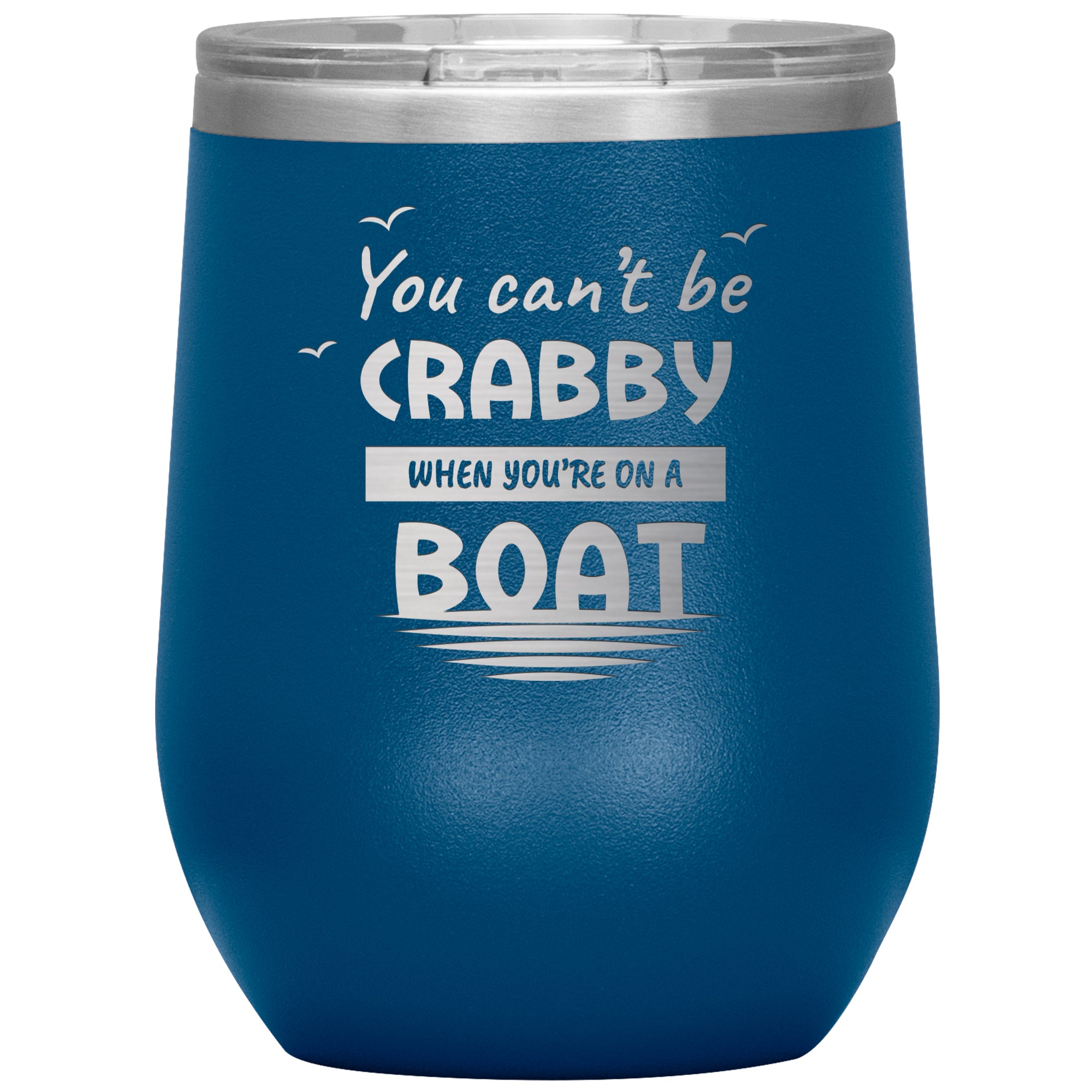 Can't Be Crabby On a Boat Engraved Travel Mugs