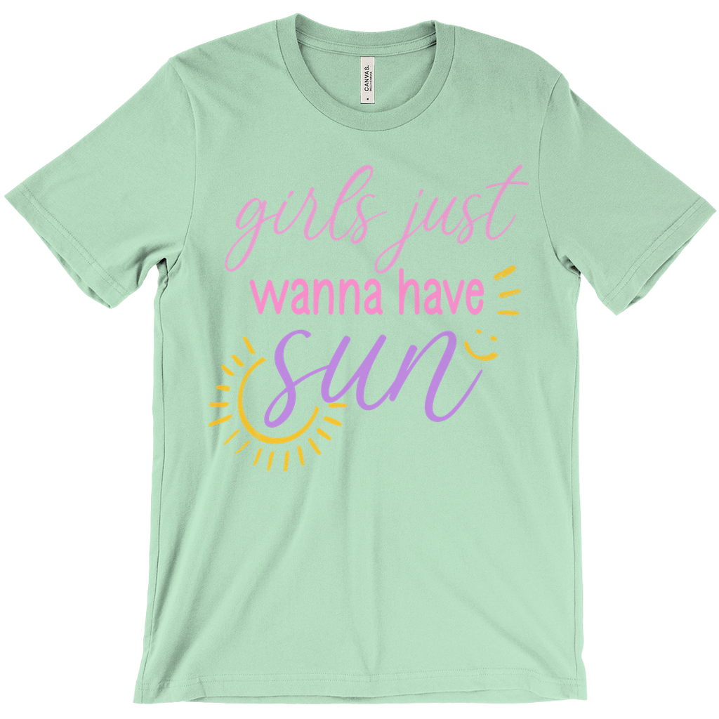 Girls Just Wanna Have Fun Shirt, Colorful Fun Girls Shirt