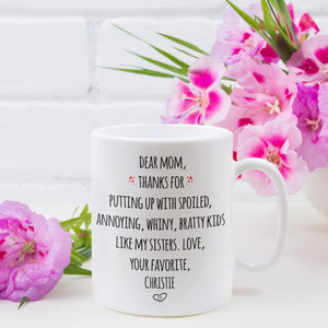 Dear Mom Coffee Mug