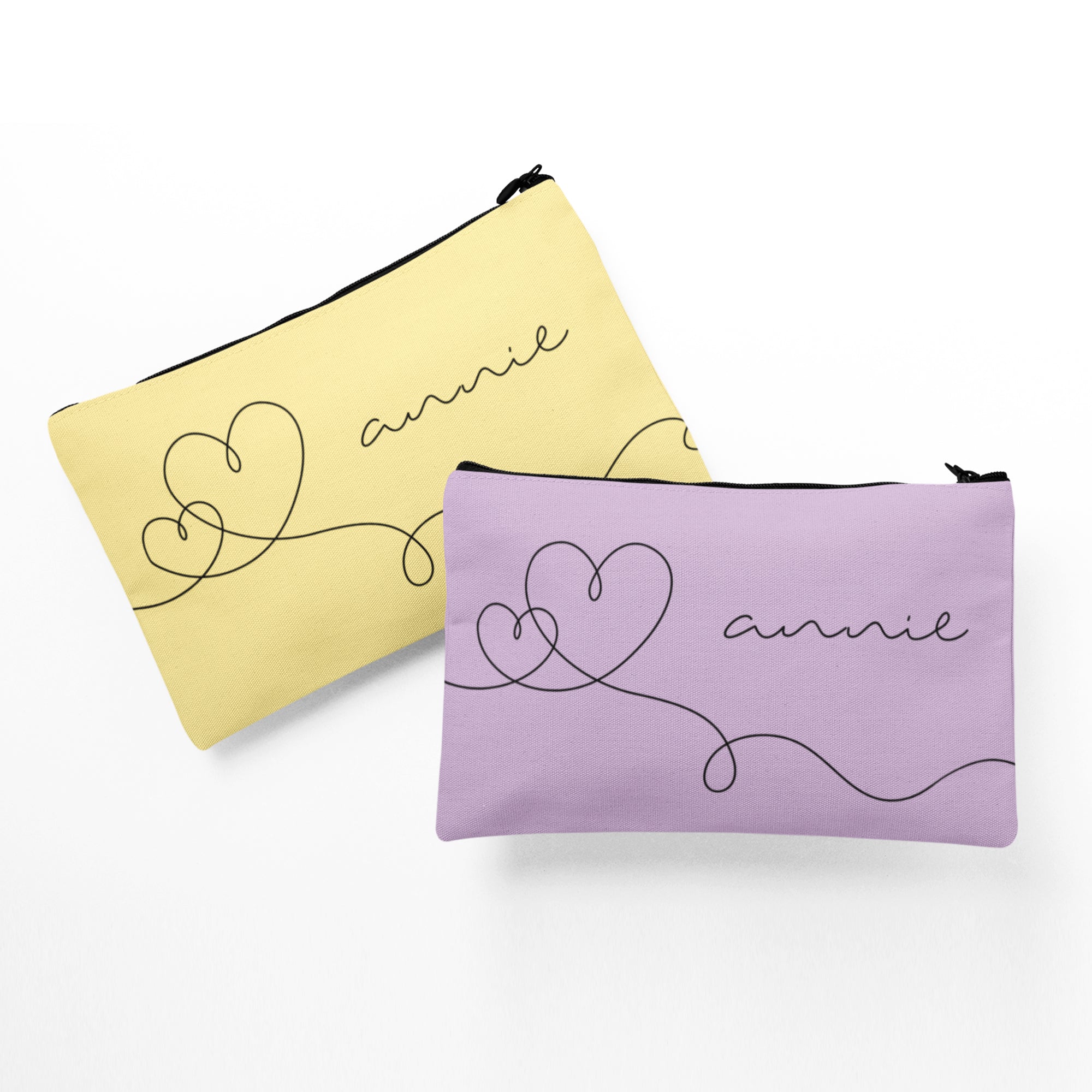 Personalized Heart Cosmetic Bag