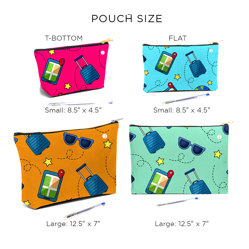 Zippered Accessory Pouch: Coin Purse, Makeup Bag, Travel Pouch