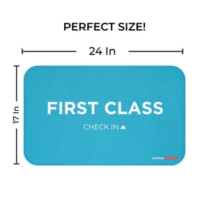 First Class Check In Bath Mat - Funny Bathroom Decor