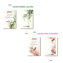 Asian Botanical Art Personalized Hardcover Wedding Book