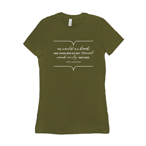 The World Is A Book Women's T-Shirt - Cute Tee For Her