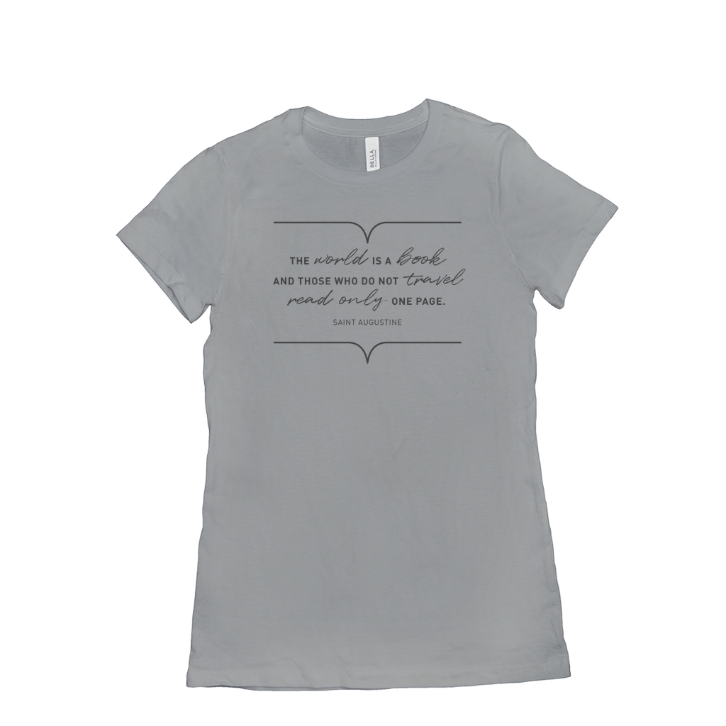 The World Is A Book Women's T-Shirt - Cute Tee For Her