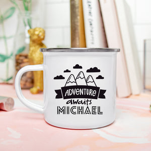 Personalized Adventure Awaits Camping Mug