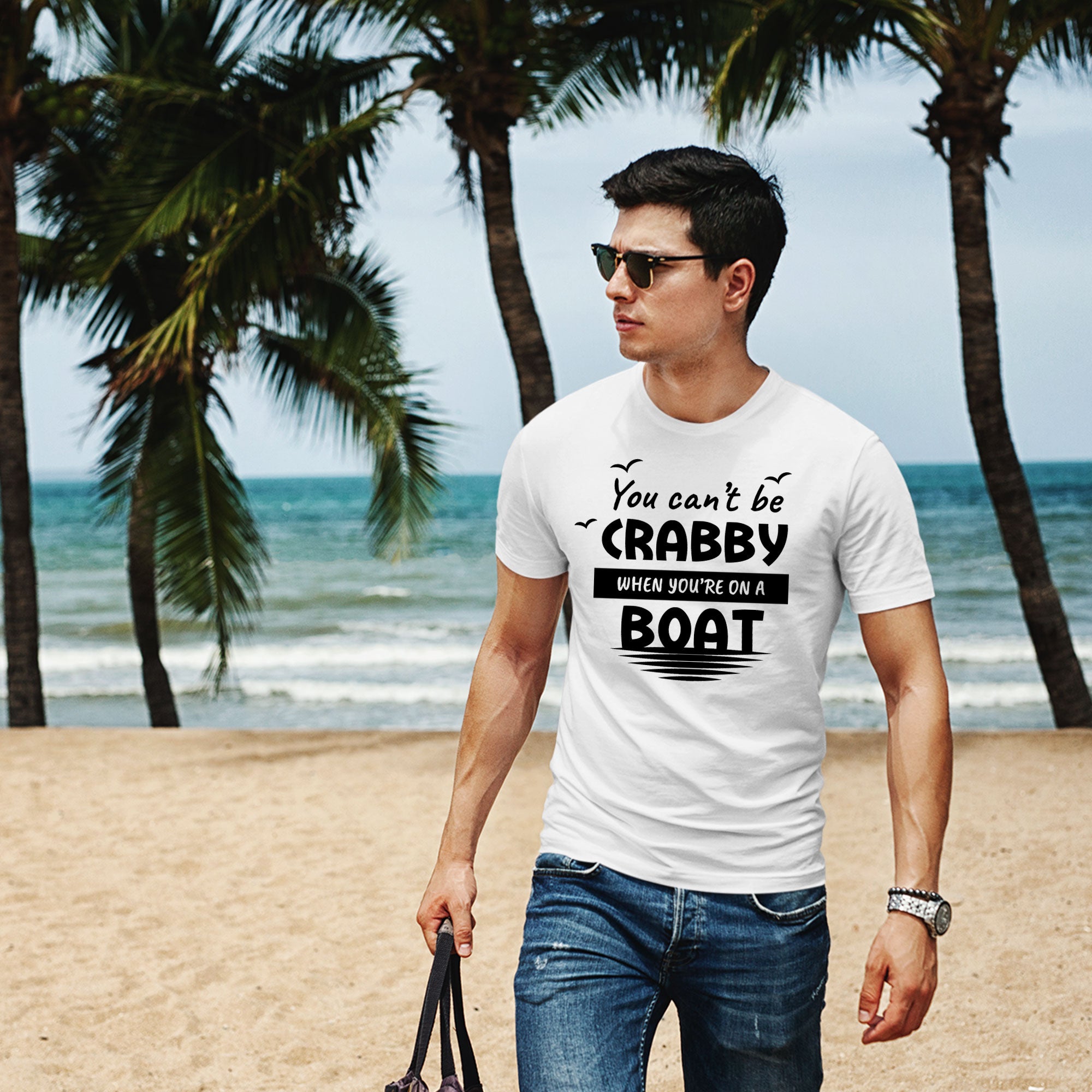 You Can't Be Crabby When Your On A Boat, T Shirt