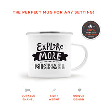 Personalized Explore More Enamel Mug