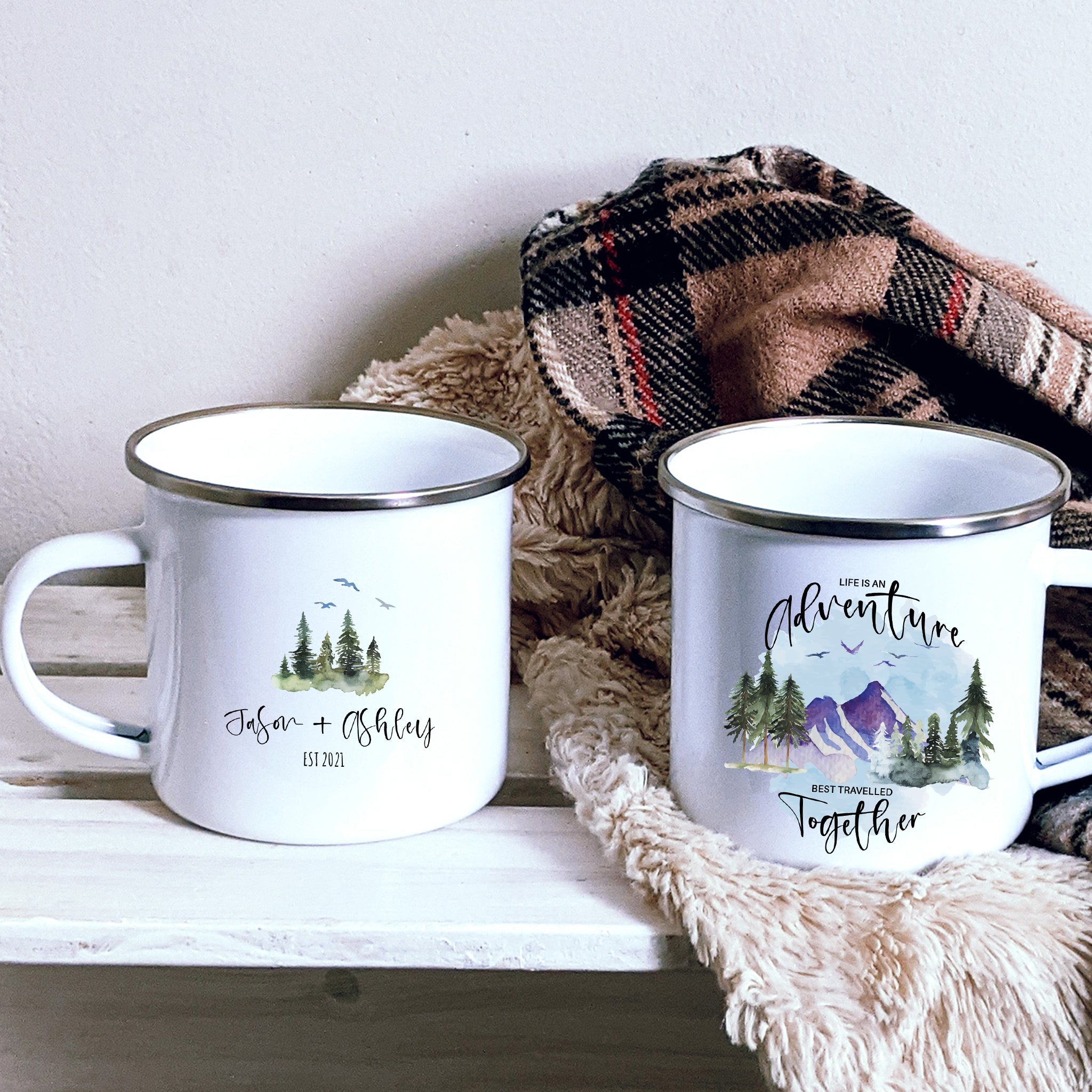 Life Is An Adventure Best Traveled Together Hiking Mug