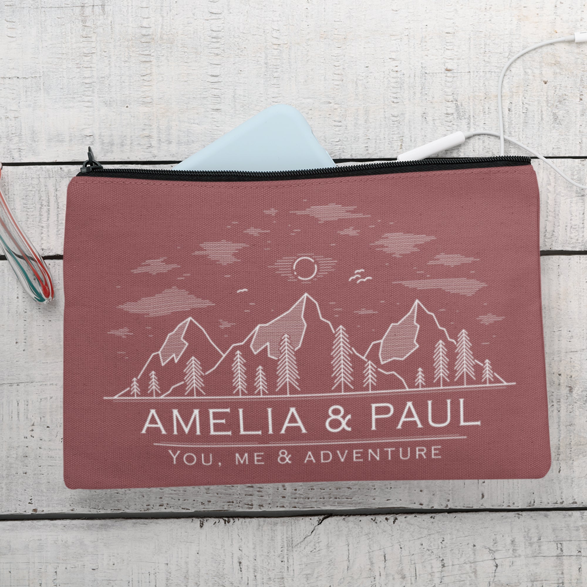 Adventures Await Personalized Essentials Holder Pouch