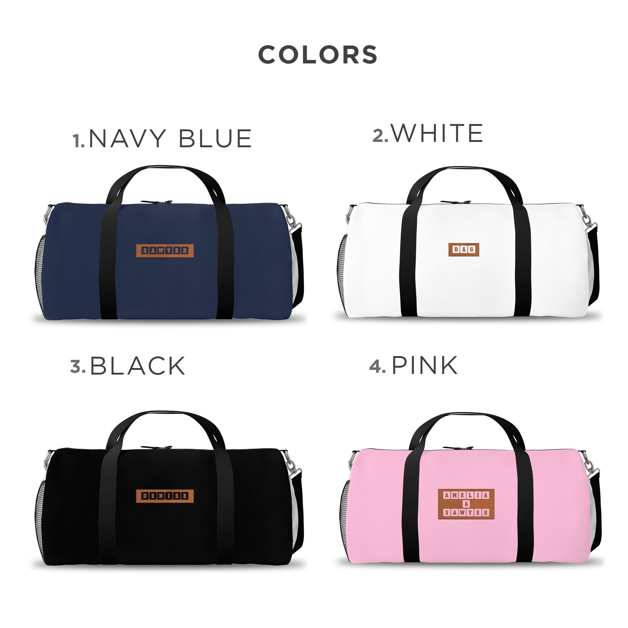 Personalized Couple Duffle Bag