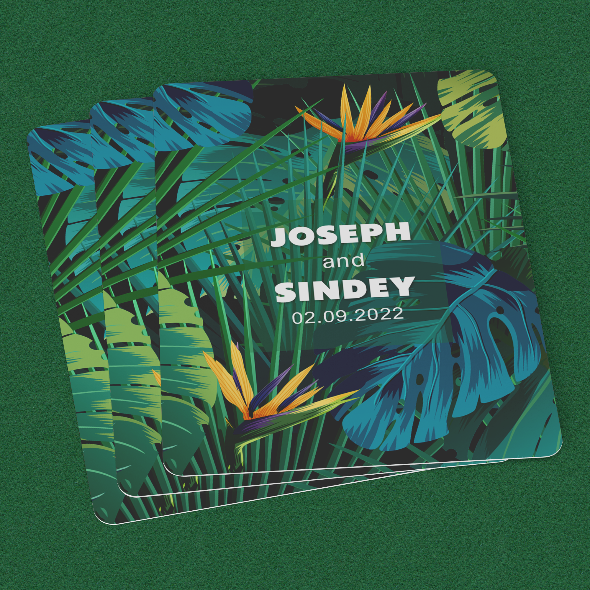 Personalized Hawaiian Tropical Playing Cards